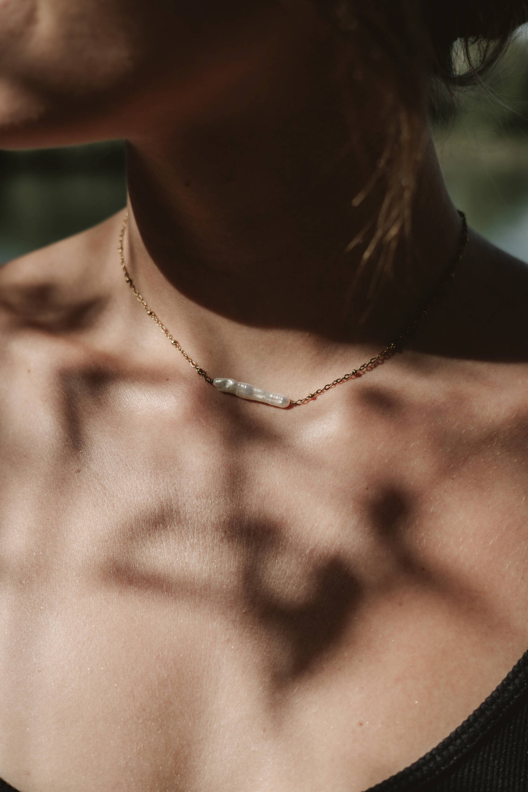 Collier "Nacre & Coquillage doré"