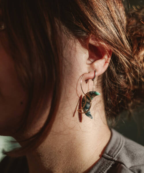 - imageBoucles d’oreilles Lune – Sakura