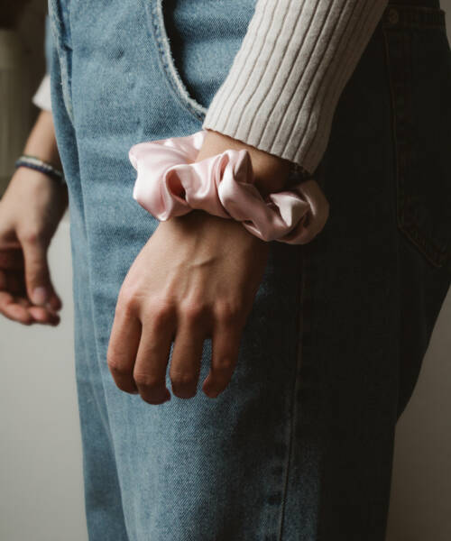 - imageChouchou rose satin